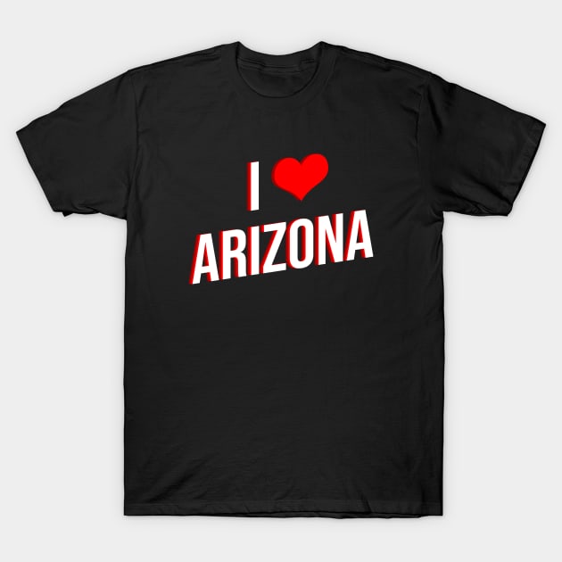 I Love Arizona T-Shirt by Printnation